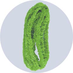 green plastic leis