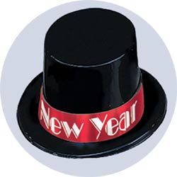 new years hats plastic midnight