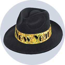 new years hats gold swing