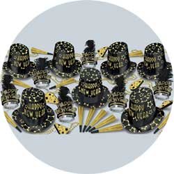 black gold assortment 88674-50 new years party kit