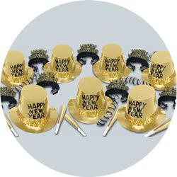 gold platinum for 50 new years party kit