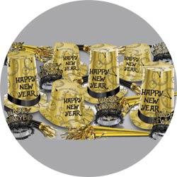 super hi hat gold assortment 88164bkgd50 new years party kit