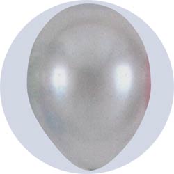 pearlized silver latex balloons